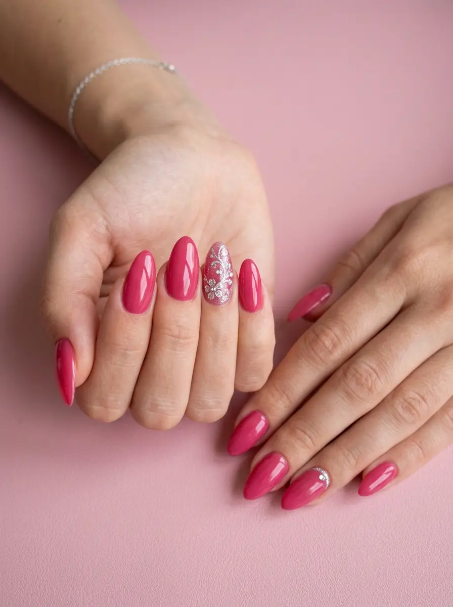 22 Pink Cherry Nail Ideas That Are Sweet, Glossy, and Easy to Wear 9 pink cherry nail ideas 1319