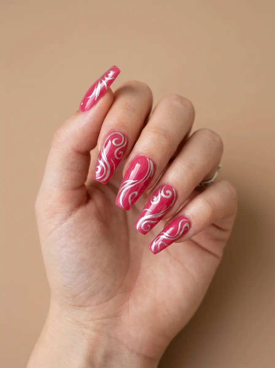 22 Pink Cherry Nail Ideas That Are Sweet, Glossy, and Easy to Wear 10 pink cherry nail ideas 1320
