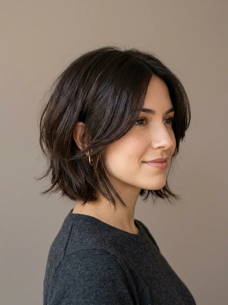 short bob hairstyles for dark thin fine hair 1605
