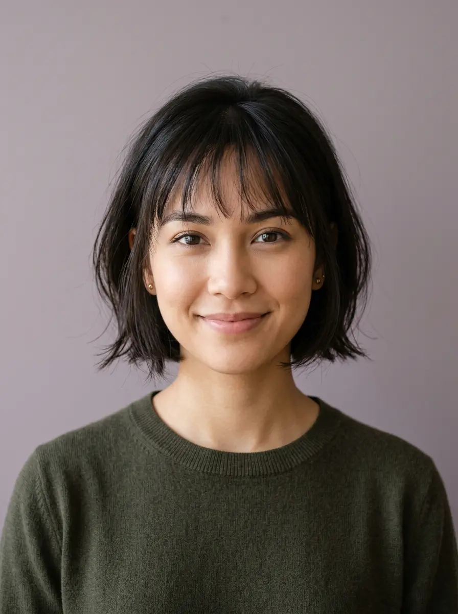 short bob hairstyles for dark thin fine hair 1607