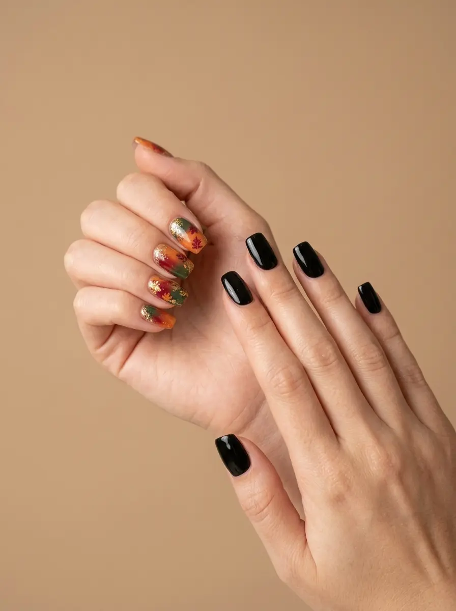 22 Stunning Fall Transition Nails to Upgrade Your Seasonal Look 9 stunning fall transition nails 1585