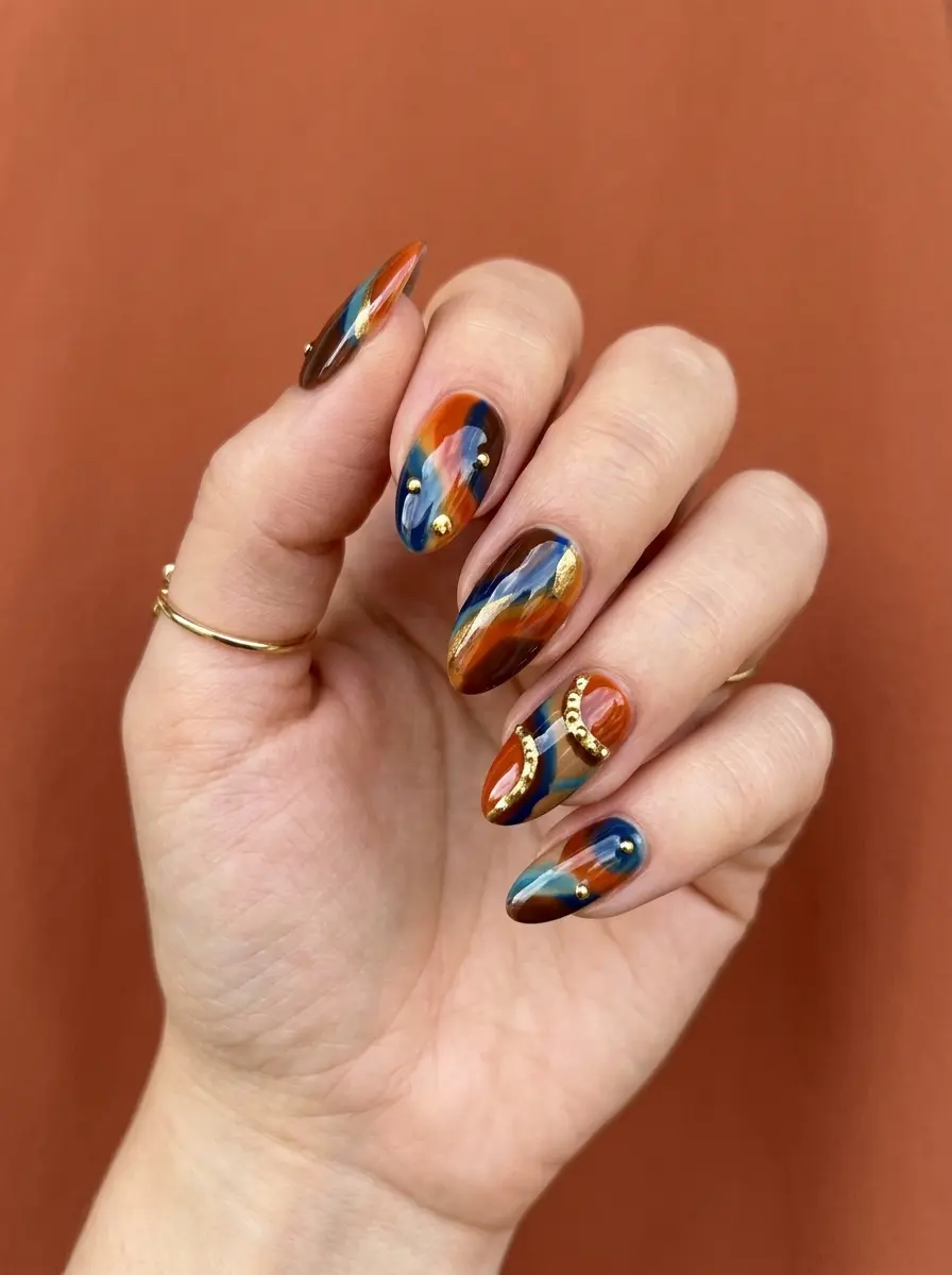 22 Stunning Fall Transition Nails to Upgrade Your Seasonal Look 22 stunning fall transition nails 1598