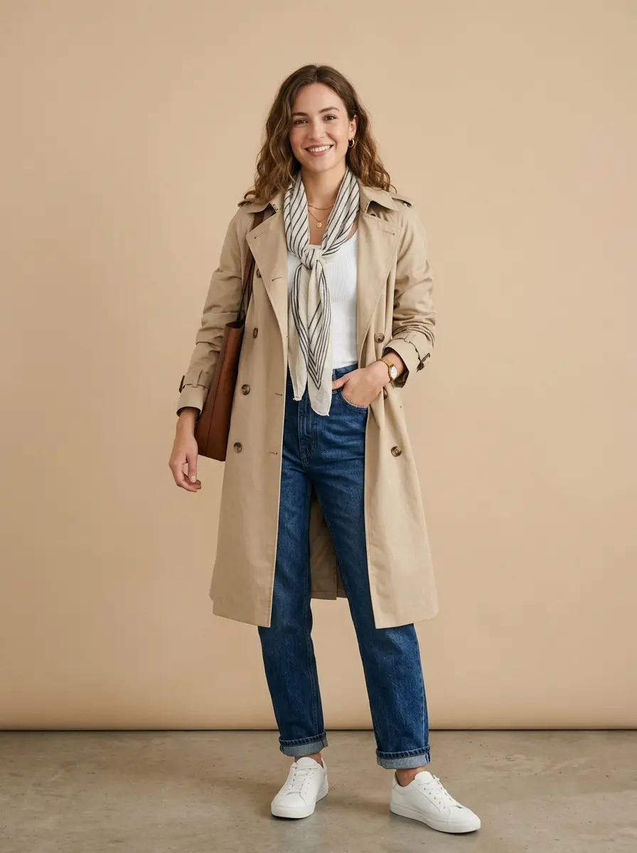32 Stylish Trench Coat Outfits You'll Want to Wear Every Single Day 4 stylish trench coat outfits 1411