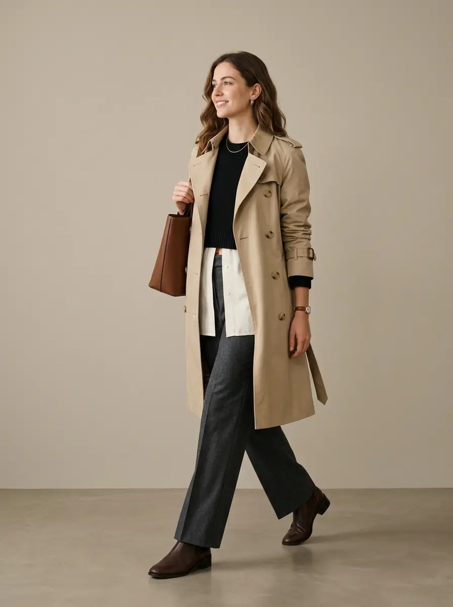 32 Stylish Trench Coat Outfits You'll Want to Wear Every Single Day 7 stylish trench coat outfits 1414