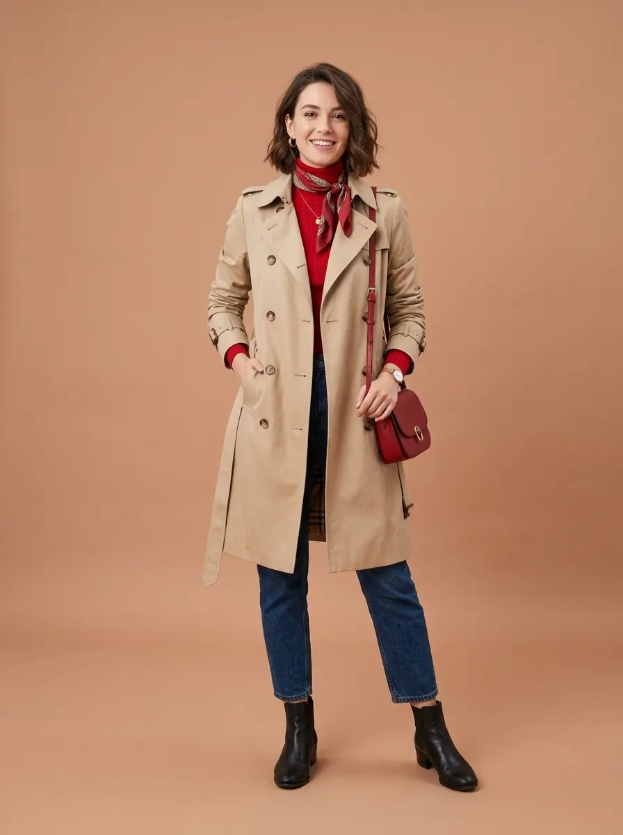 32 Stylish Trench Coat Outfits You'll Want to Wear Every Single Day 14 stylish trench coat outfits 1421