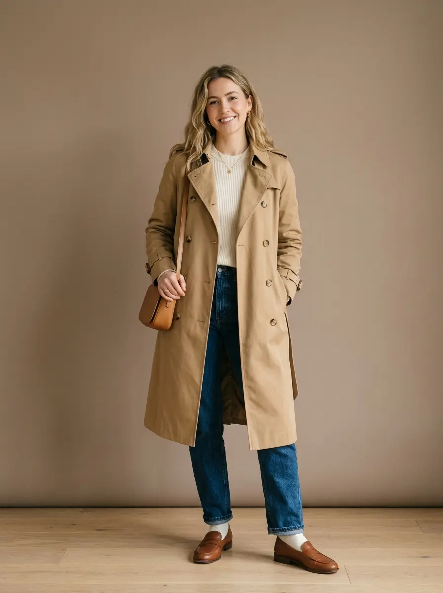 32 Stylish Trench Coat Outfits You'll Want to Wear Every Single Day 16 stylish trench coat outfits 1423
