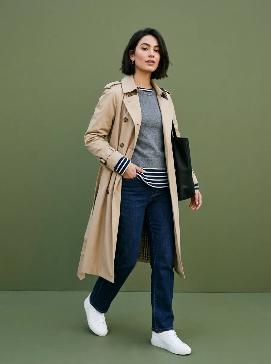 32 Stylish Trench Coat Outfits You'll Want to Wear Every Single Day 18 stylish trench coat outfits 1425
