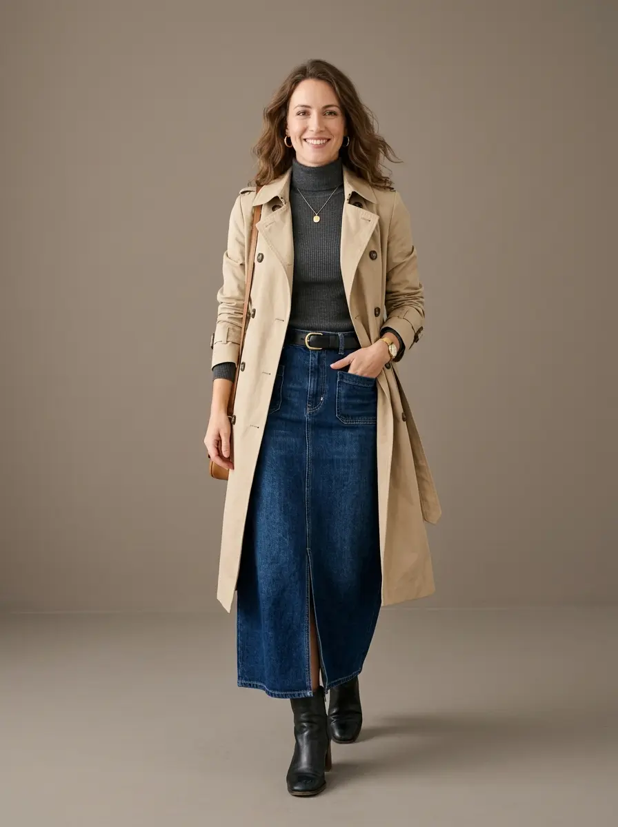 32 Stylish Trench Coat Outfits You'll Want to Wear Every Single Day 20 stylish trench coat outfits 1427