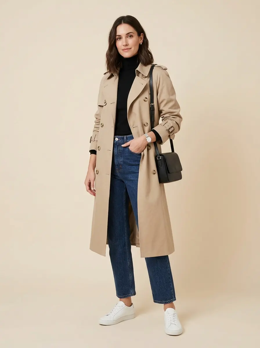 32 Stylish Trench Coat Outfits You'll Want to Wear Every Single Day 30 stylish trench coat outfits 1437