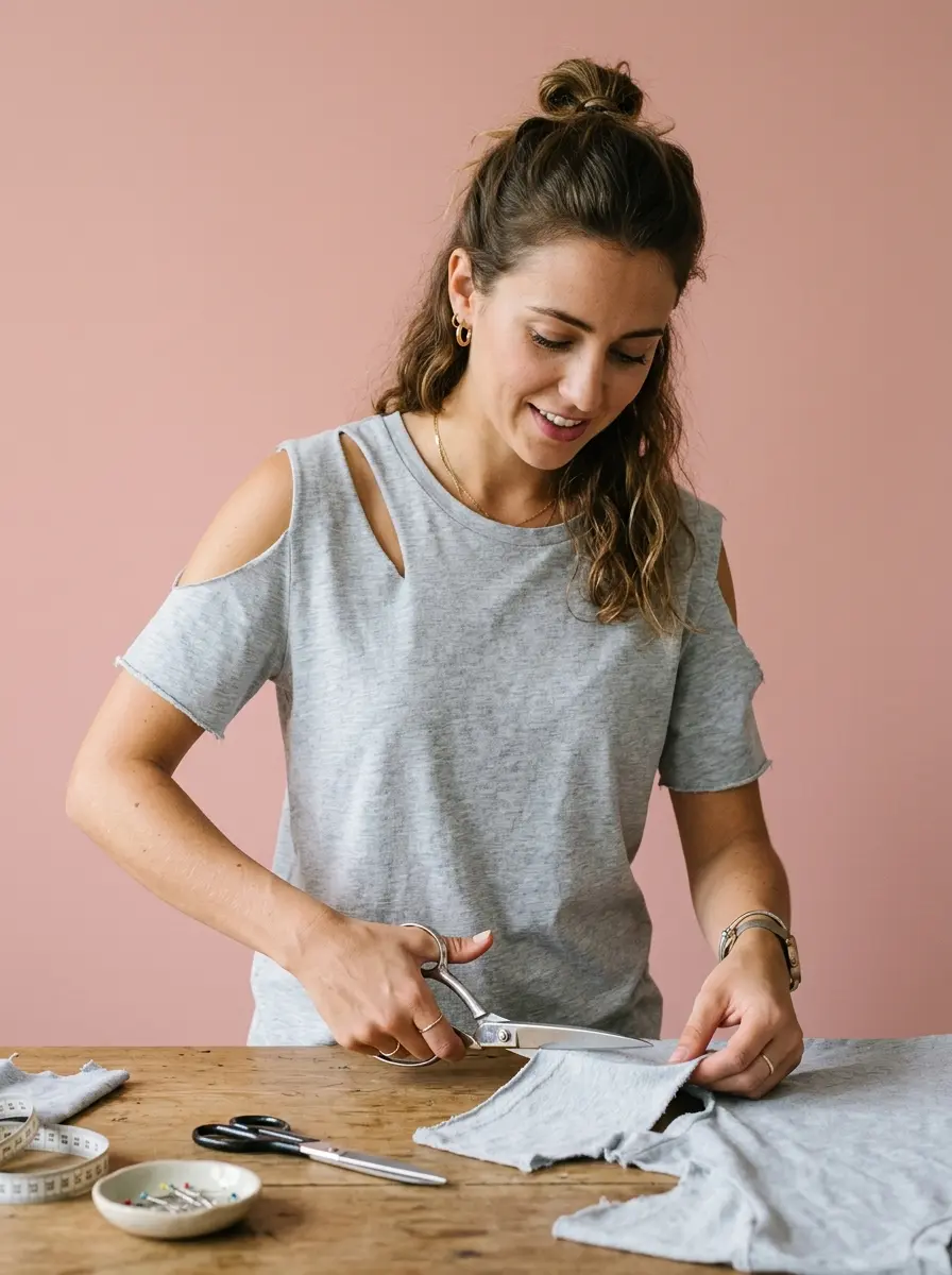 13 Trendy DIY Cut T-Shirt Hacks That Transform Your Old Tees Into Statement Pieces 12 trendy diy cut t shirt hacks 1647