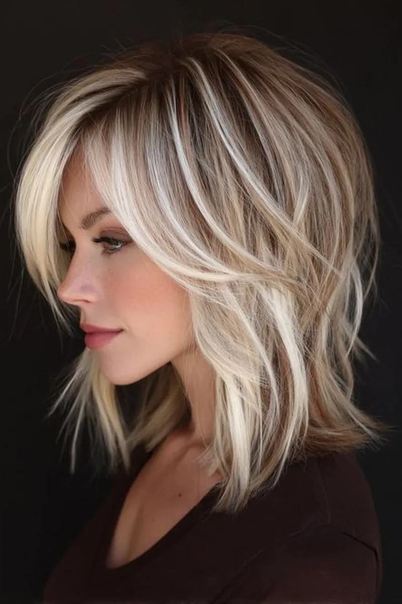 Tousled Icy Blonde Bob