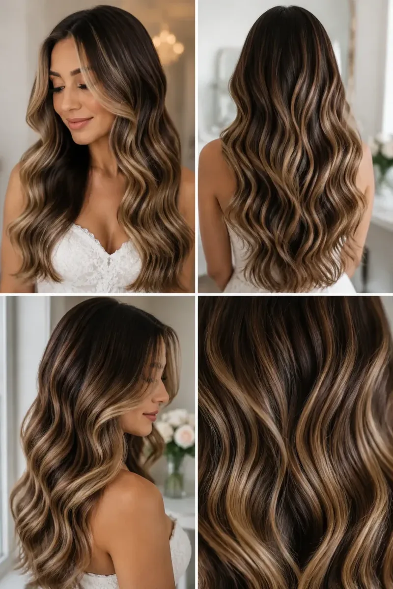 Warm Balayage Waves with a Soft Glow