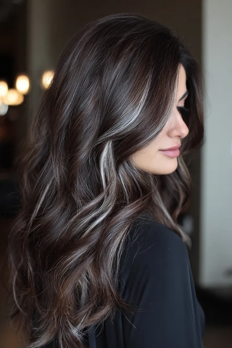 Brown Hair with Subtle Silver Babylights