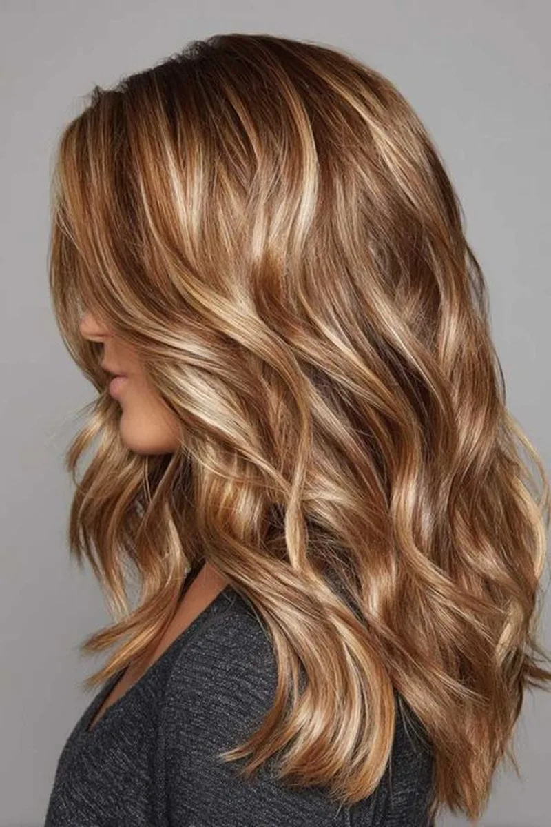 27 Honey Golden Blonde and Caramel Balayage Ideas on Dark Brown Hair You'll Love 3 Underlayer Caramel Balayage Waves
