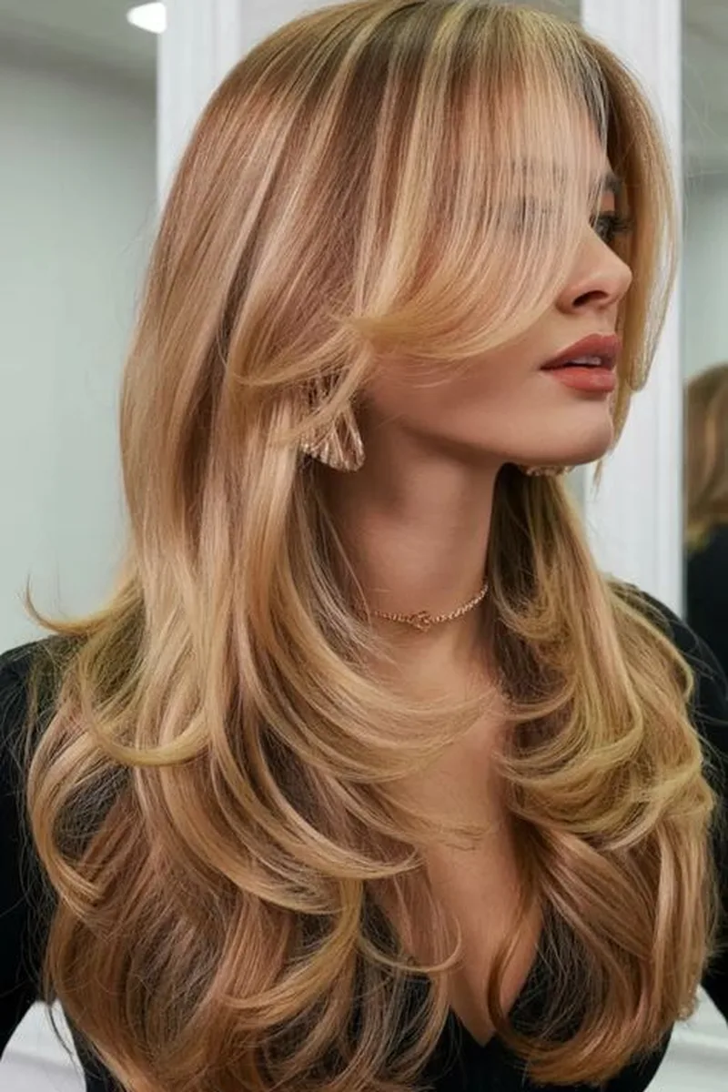 27 Honey Golden Blonde and Caramel Balayage Ideas on Dark Brown Hair You'll Love 7 Honey Face-Framing Balayage