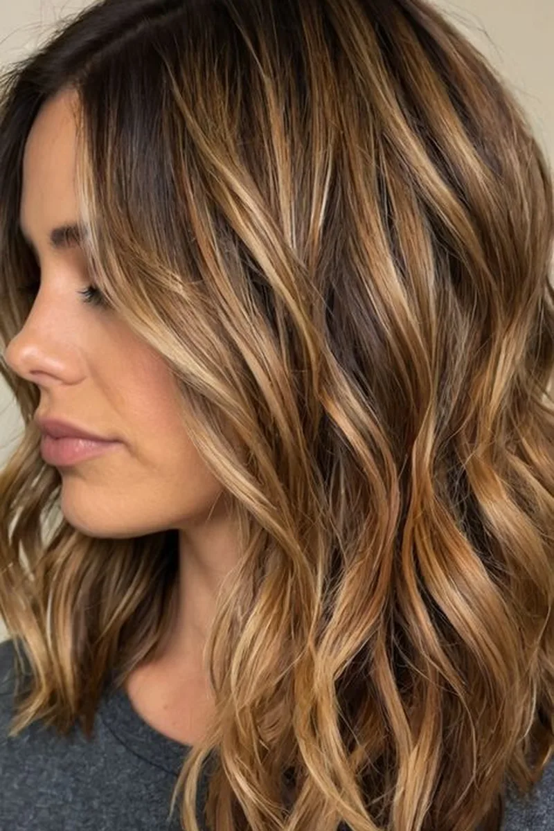 27 Honey Golden Blonde and Caramel Balayage Ideas on Dark Brown Hair You'll Love 10 Honey Money Pieces on Dark Brown