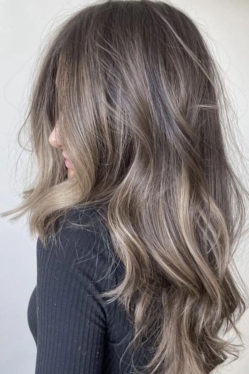 Cool-Neutral Mushroom Bronde Balayage