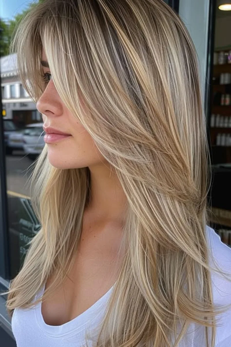 Buttercream Blonde Balayage with Face Frame