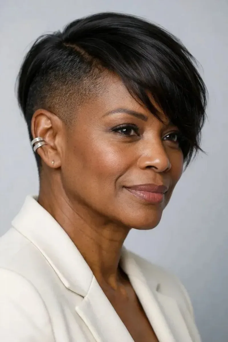 Side-Part Pixie with Polished Sweep