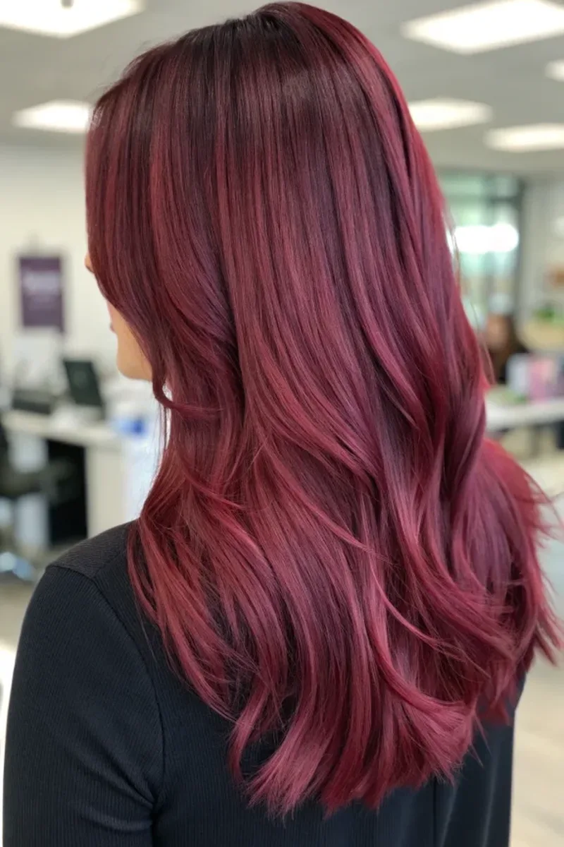 Deep Cherry Cola Tint Balayage