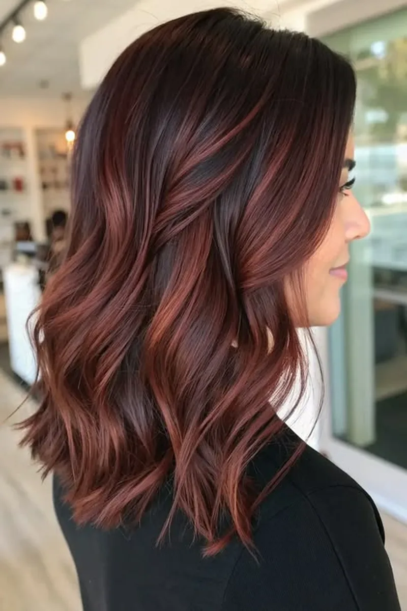 Rich Burgundy Cherry Cola Balayage