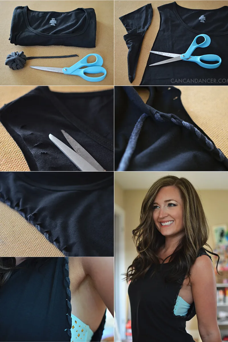 13 Trendy DIY Cut T-Shirt Hacks That Transform Your Old Tees Into Statement Pieces idea 9