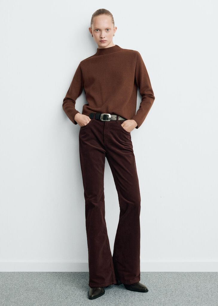 33 Chocolate Brown Knit Outfits for January Weekends That Are Chic, Warm and Elegant 17 Chocolate Brown Knit Jumper with Corduroy Trousers