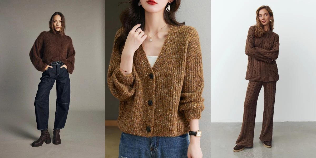 33 Chocolate Brown Knit Outfits for January Weekends That Are Chic, Warm and Elegant featured
