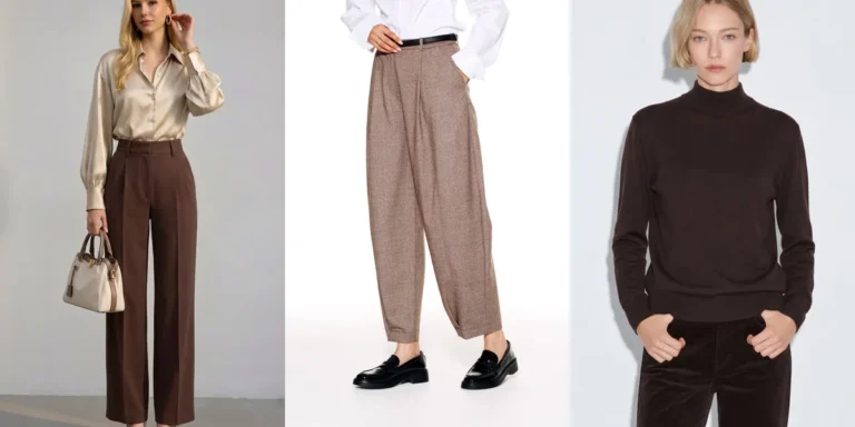 50 Chocolate Brown Trouser Outfits for Winter Office Wear That Are Chic, Warm and Elegant featured
