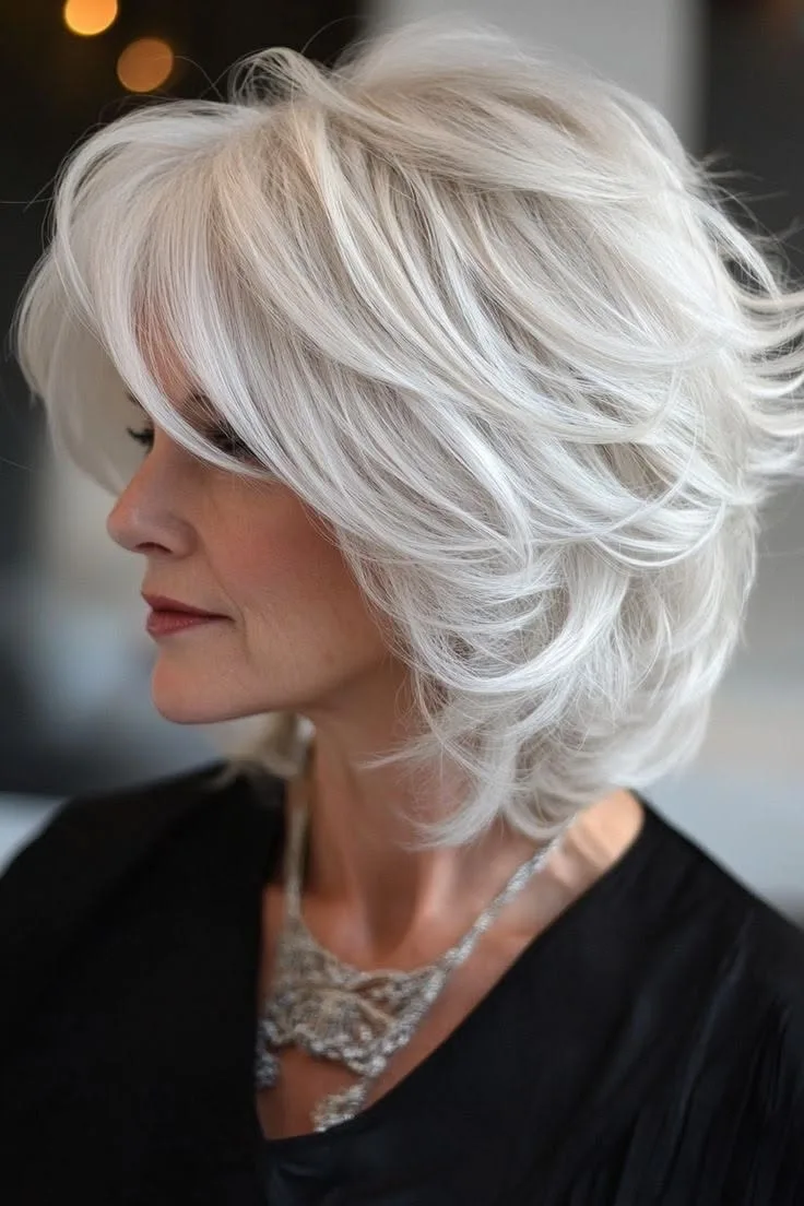 White Feathered Shag with Soft Nape Length