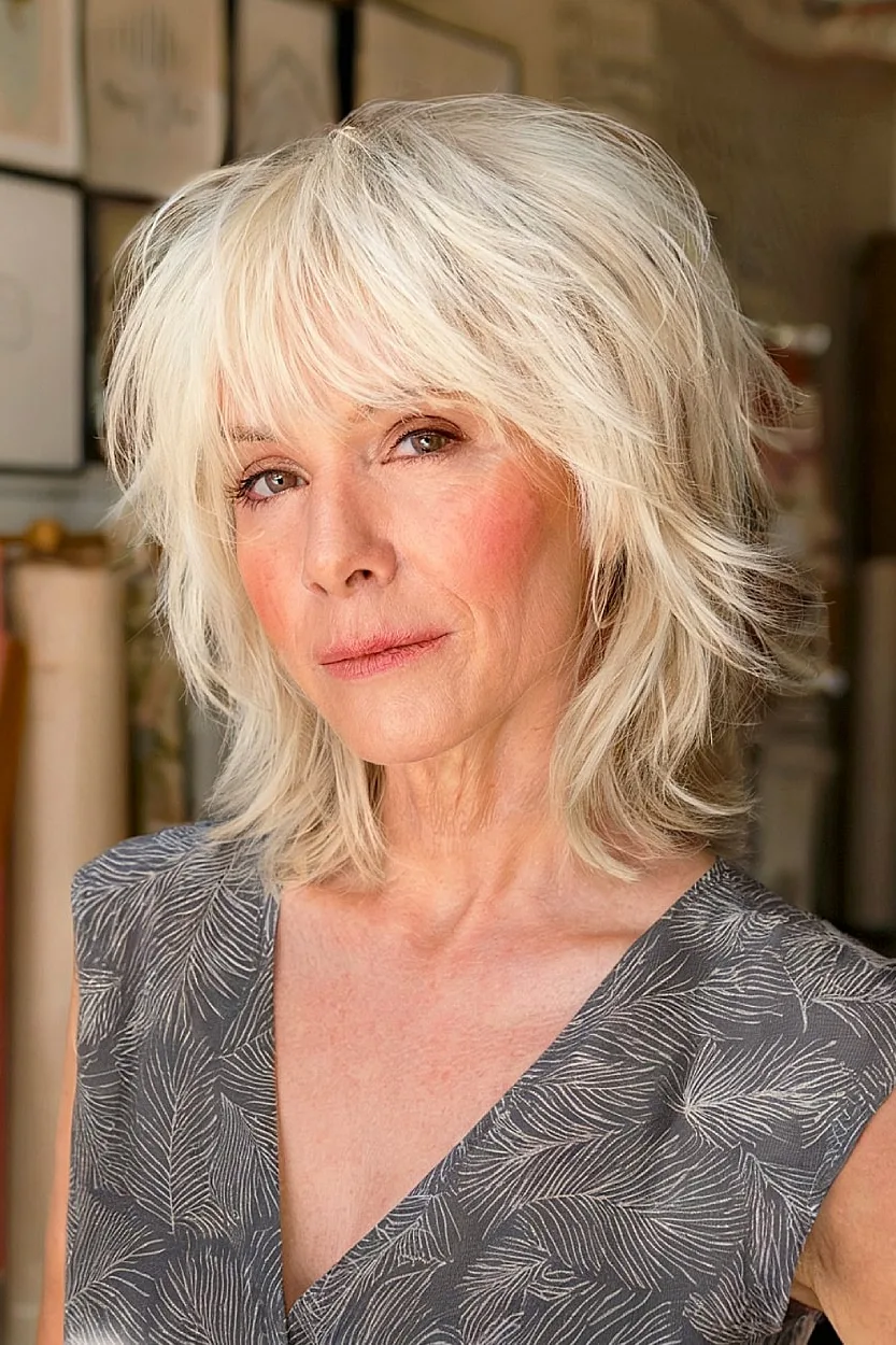 20 Bob Hairstyles for Women Over 60 That Look Polished and Feel Effortless 14 Shaggy French Bob Cut