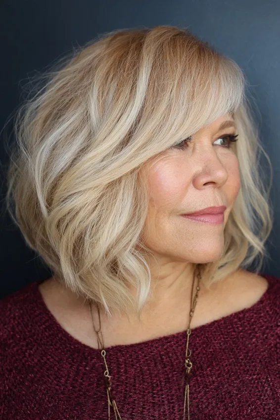 20 Bob Hairstyles for Women Over 60 That Look Polished and Feel Effortless 10 Long Bob With Side-Swept Bangs