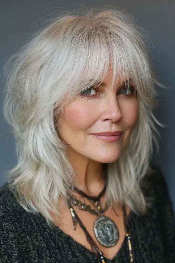 26 Stylish Hairstyles for Women Over 40 With Bangs That Look Fresh and Modern 14 Lightweight Bangs With Natural Layers