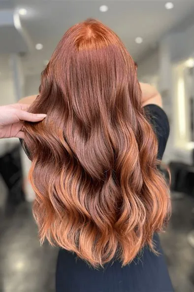 Polished Copper Balayage with Glossy S-Waves