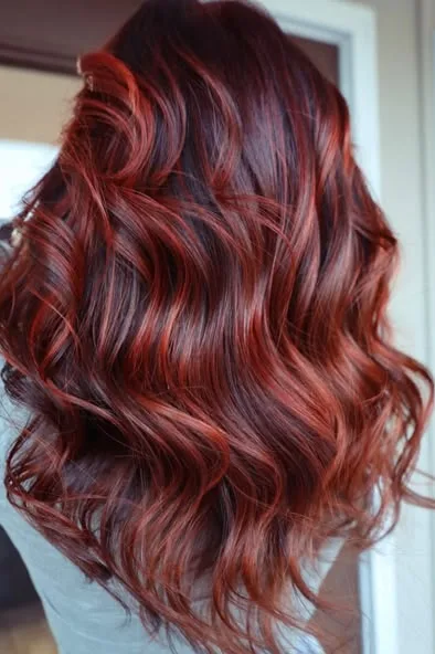 Rooted Brunette Curly Copper Melt