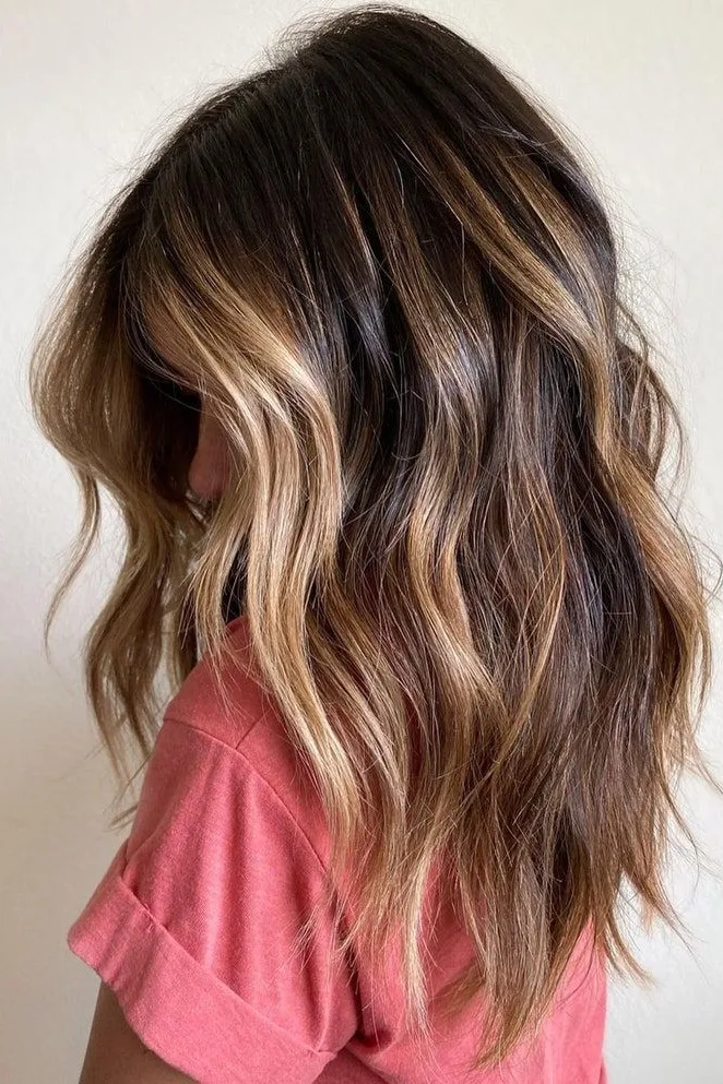 Honey Money Piece with Warm Balayage