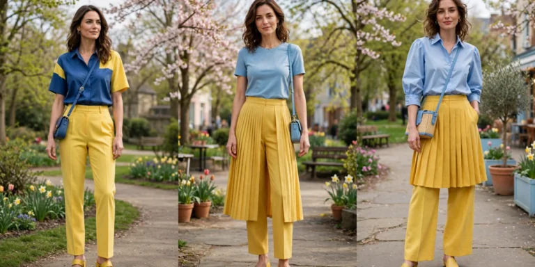 50 Blue and Yellow Colour Block Outfits for April Weekends That Are Fresh, Chic and Easy to Wear