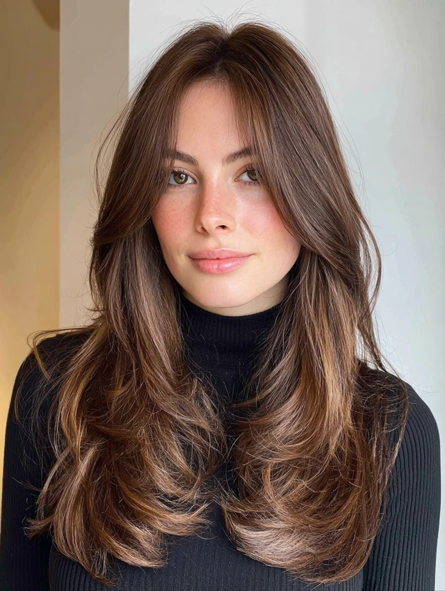 22 Bouncy Retro Blowout Hairstyles for Thick Hair with Feathered Ends That Feel Full, Light and Easy to Wear 5 Thick Blowout with Flipped Feathered Ends
