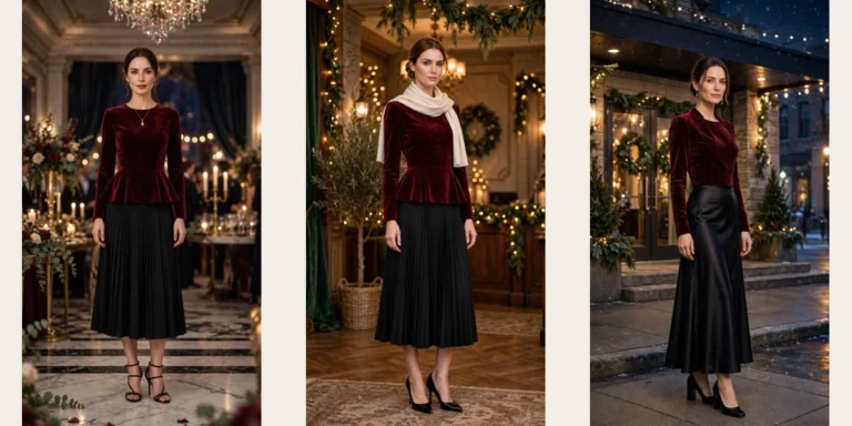 33 Burgundy Velvet Top Outfits for Festive Evenings That Are Chic, Warm and Elegant