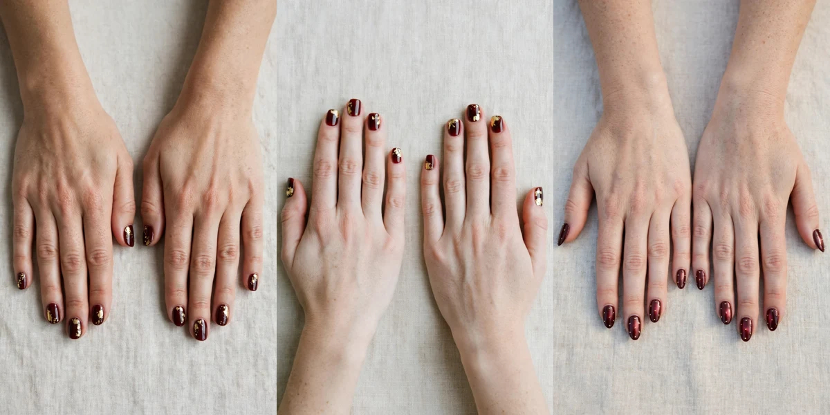 20 Cherry Cola Glossy Nails For Deep Winter Evenings That Are Chic, Warm and Elegant