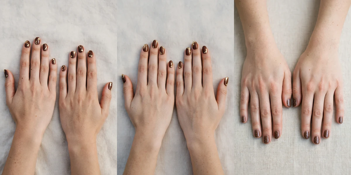 18 Chocolate Brown Christmas Nail Art For Women In Their 20S For Office Parties That Are Chic, Warm and Elegant