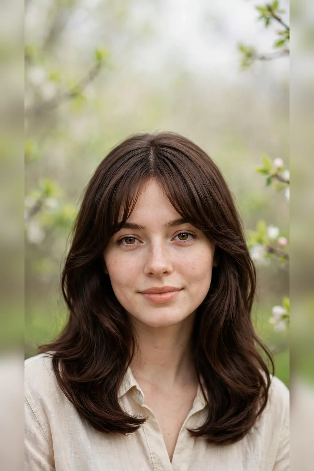Curtain Bang Hairstyles With Tucked Ends
