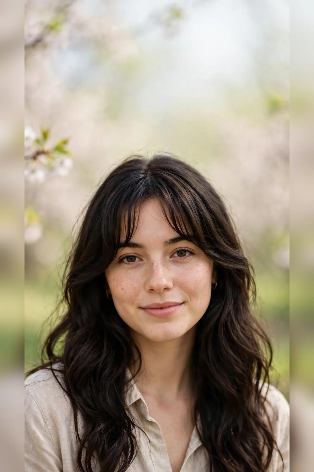 Curtain Bang Hairstyles With a Root Shadow