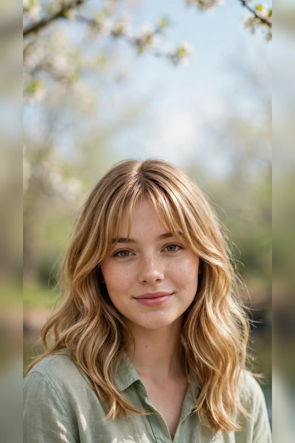 Curtain Bang Hairstyles With Subtle Highlights