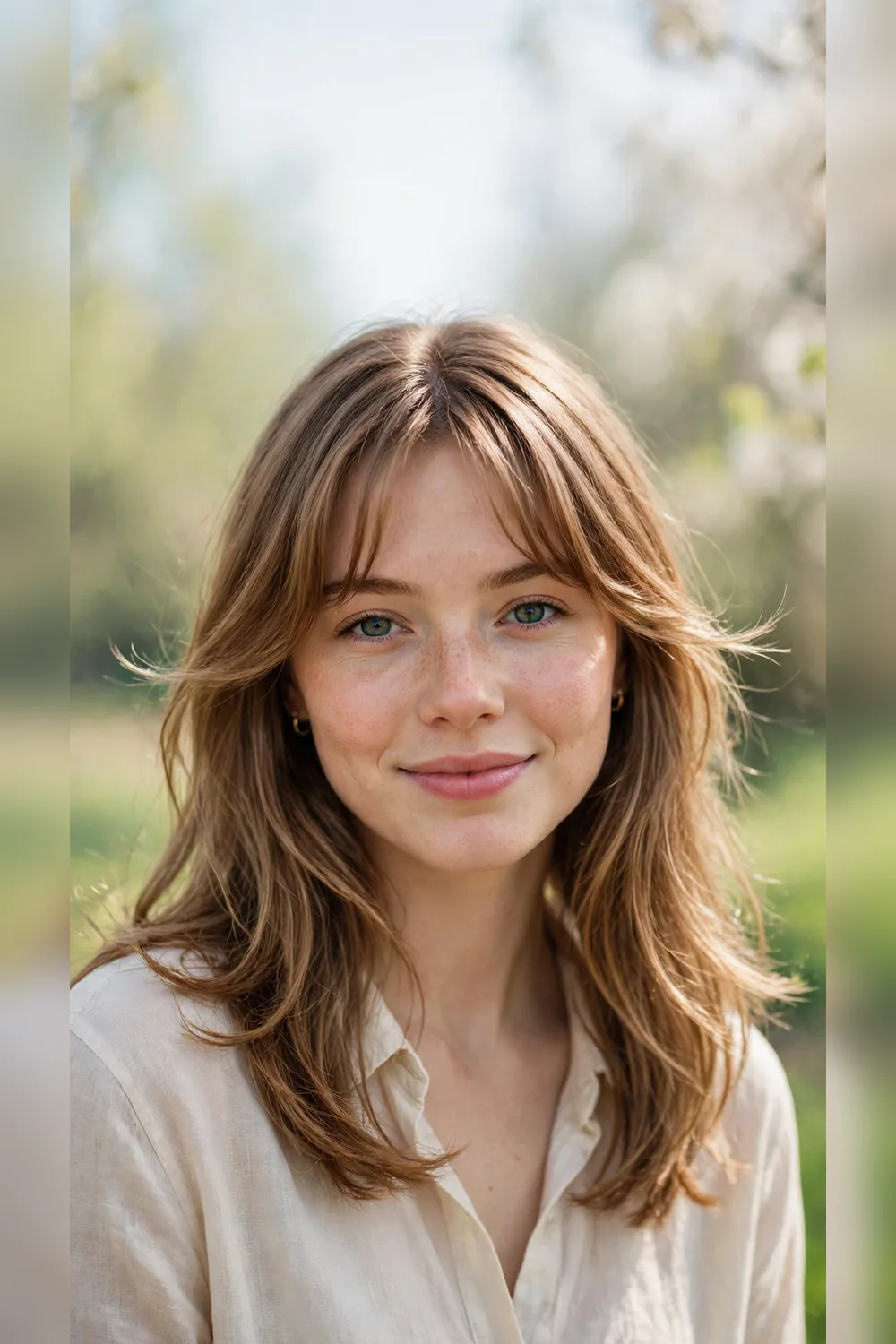 Curtain Bang Hairstyles With Flicked Ends