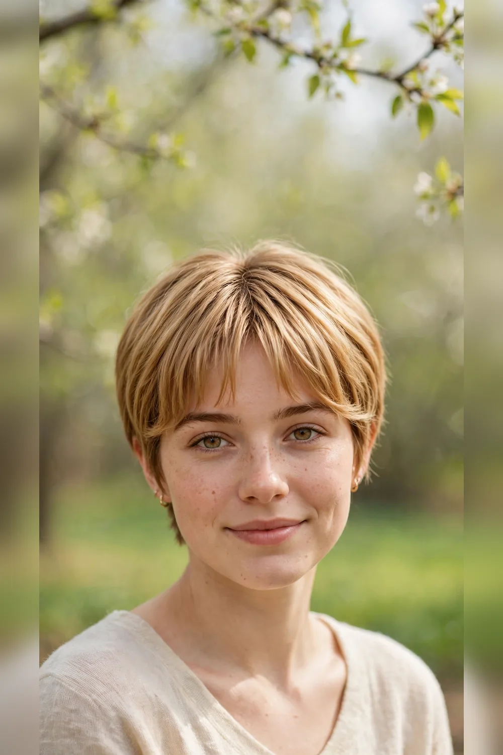 Curtain Bang Hairstyles With a Pixie Crop
