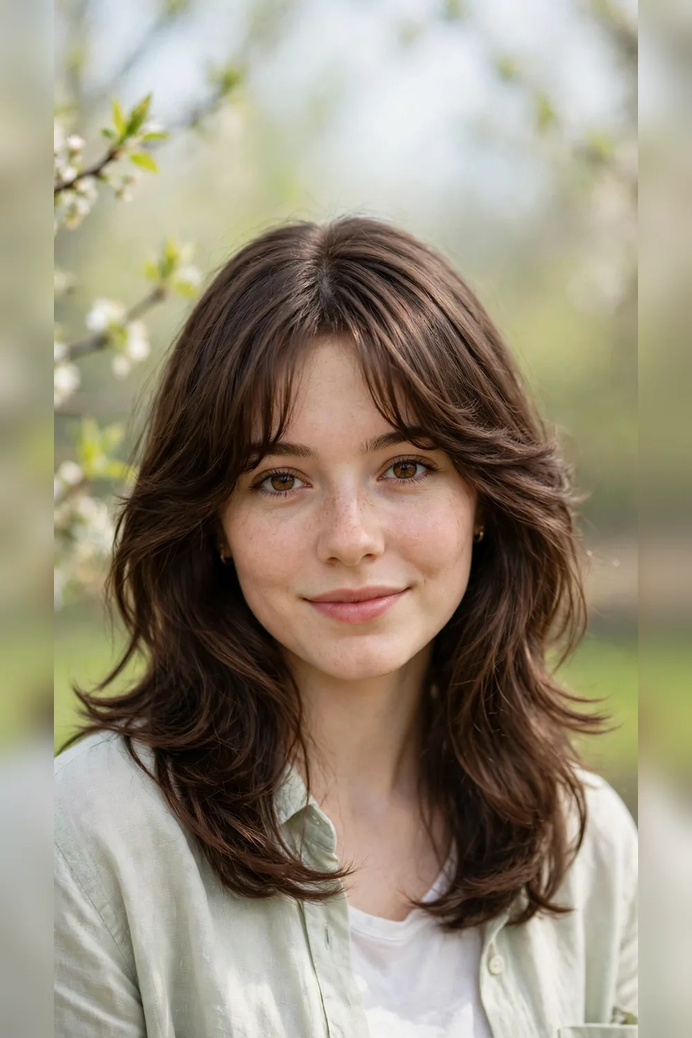 Curtain Bang Hairstyles With Feathered Layers