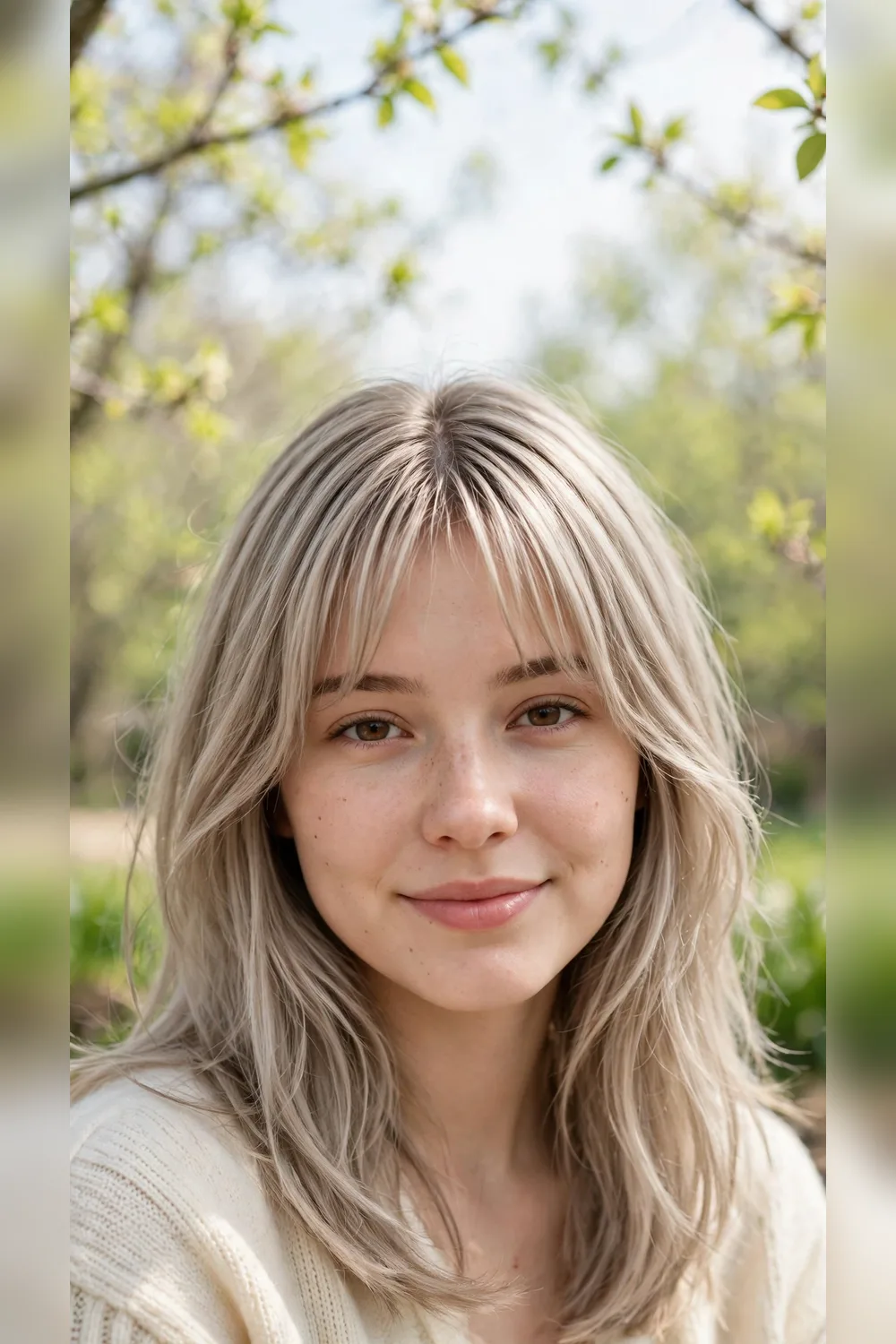 Curtain Bang Hairstyles With Subtle Highlights