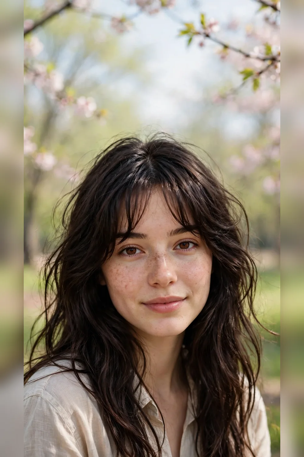 Curtain Bang Hairstyles With Tousled Movement