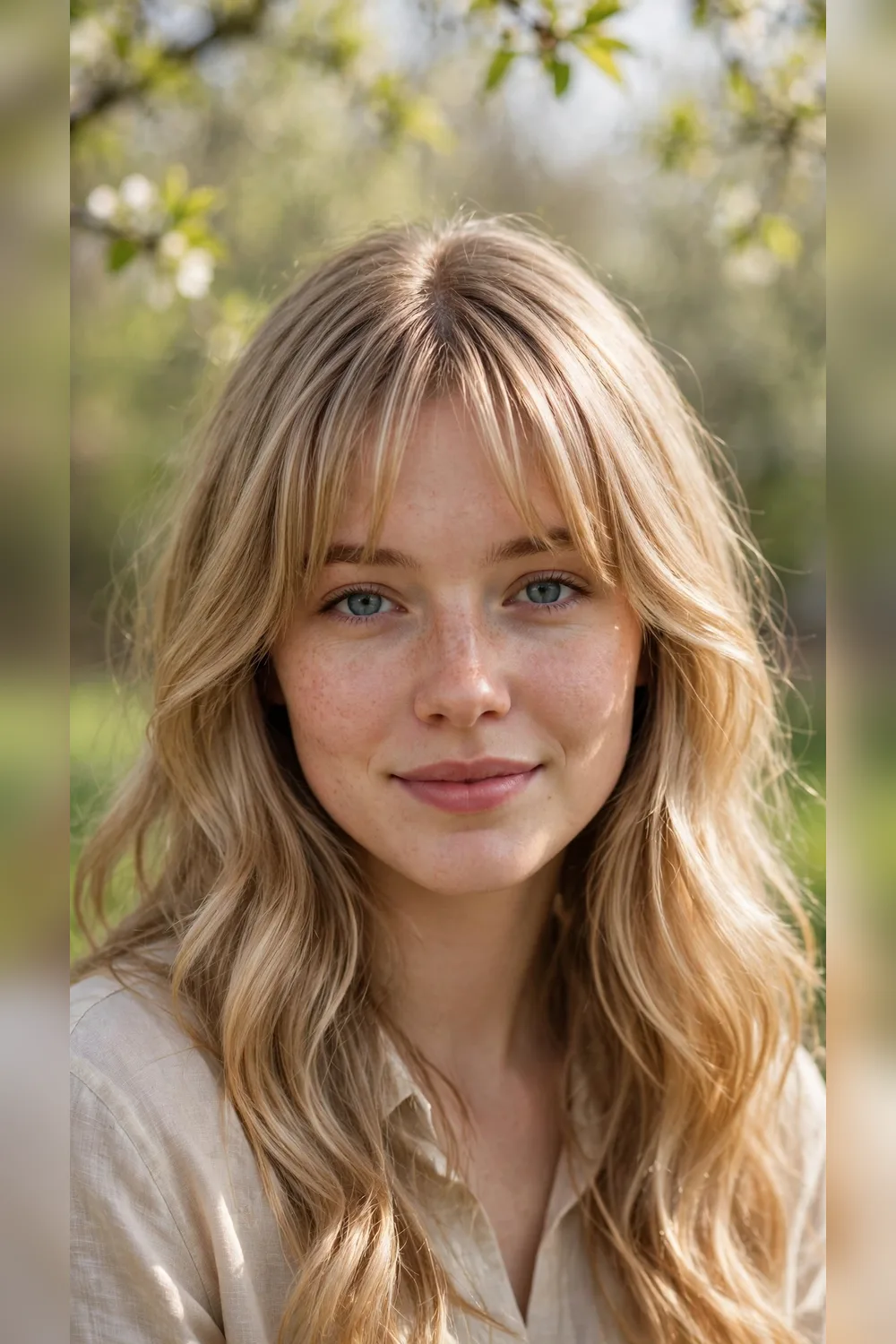 Curtain Bang Hairstyles With Warm Tones